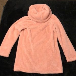 coral color nightgown